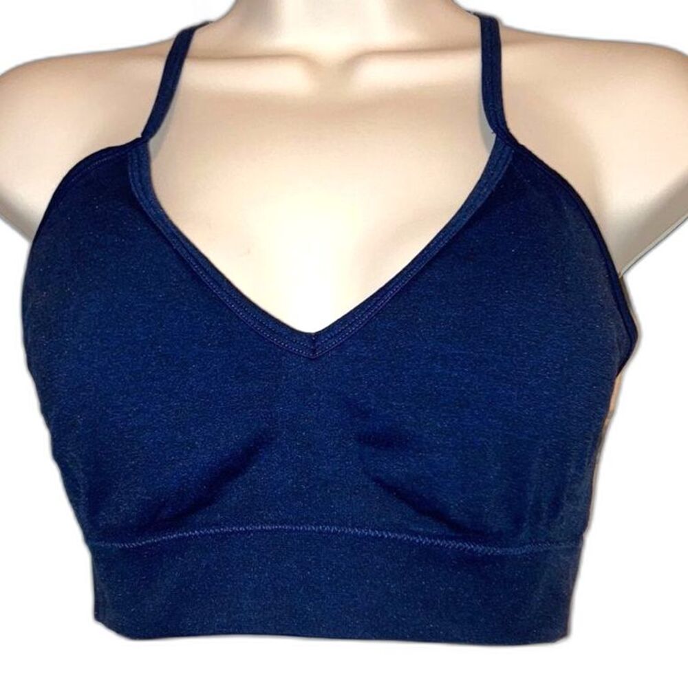 SECRET TREASURES Smoothing Convertible Sports Bra Navy Blue Womens Large